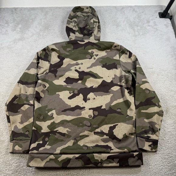 Nike Hoodie Mens Medium Green Camo Therma-Fit Fleece Pullover Drawstring - Picture 8 of 9